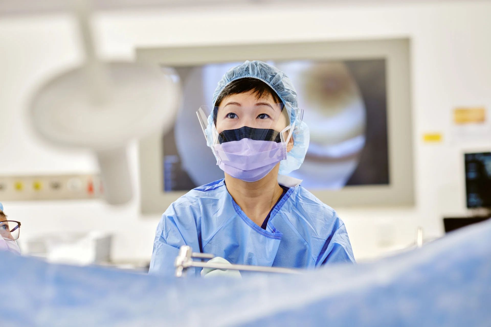 Surgeon in an operating theatre