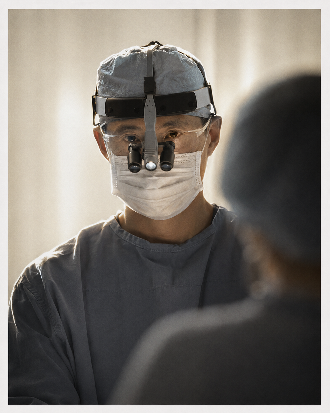 Upper GI surgeon in theatre